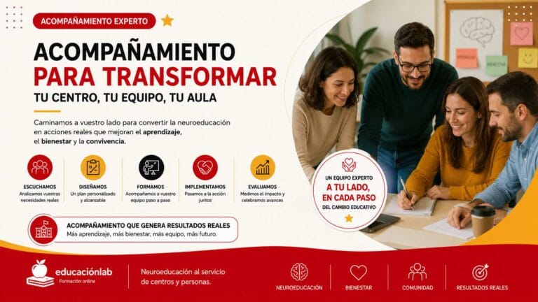 Acompañamiento para transformar tu centro, tu equipo y tu aula