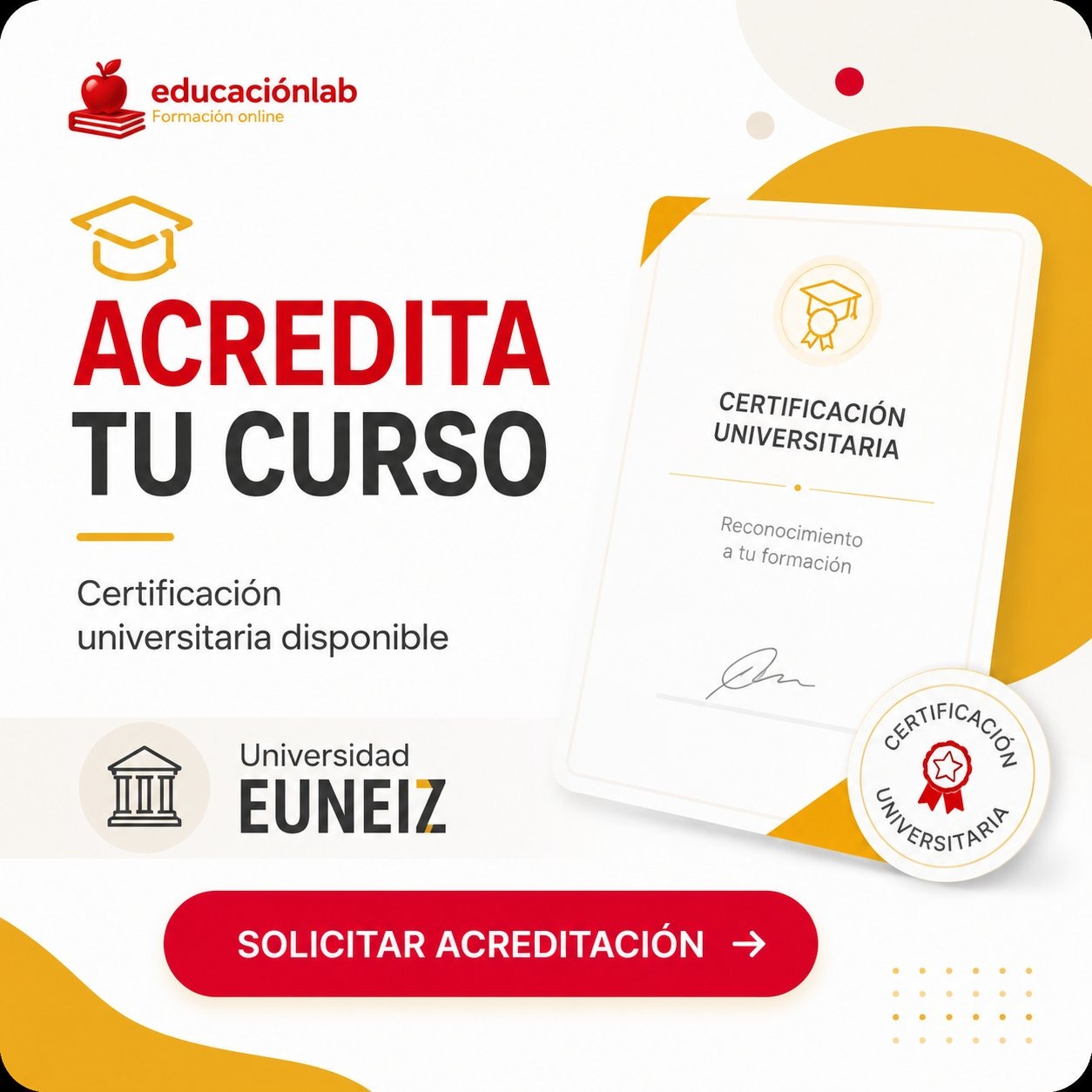 Acredita tu curso — Certificación Universitaria EUNEIZ