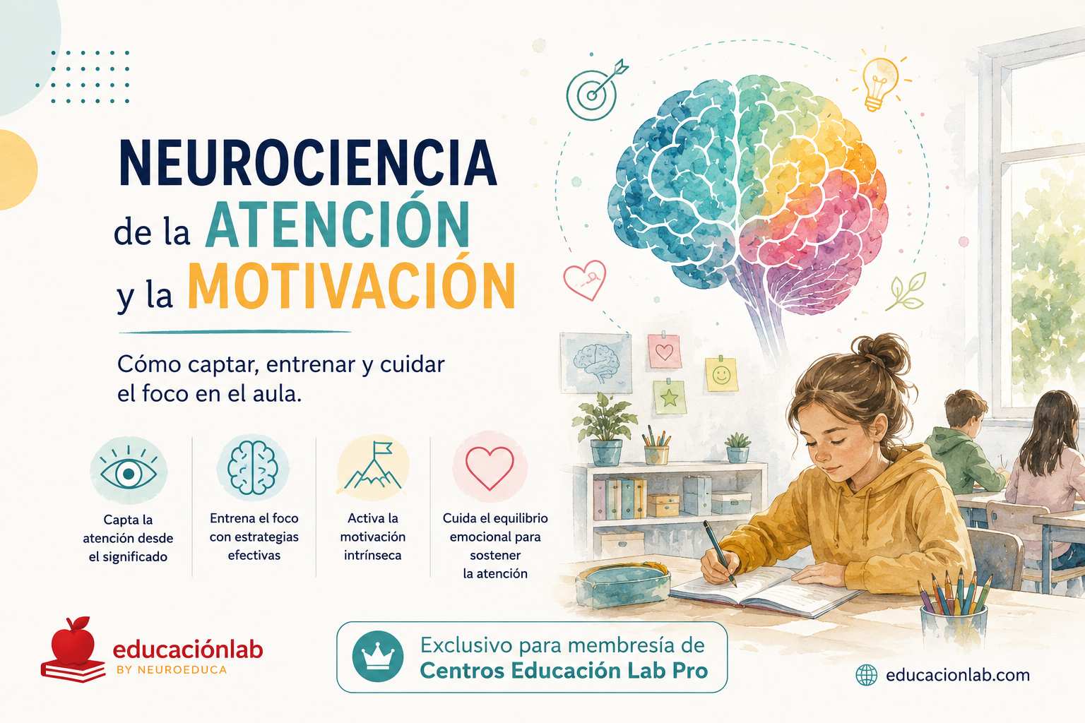 neurociencia de la atención y la motivación como captar, entrenar y cuidar el foco en el aula