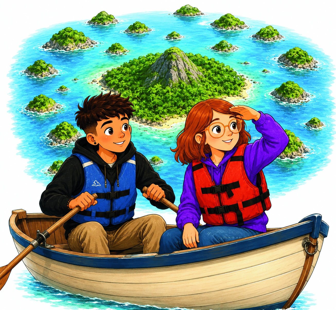 Illustration of the story «The Kingdom of Islands»